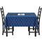 Blue Western Rectangular Tablecloths - Side View