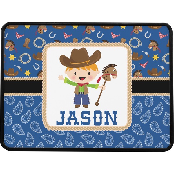 Blue Western Rectangular Trailer Hitch Cover (Personalized)