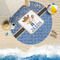 Blue Western Round Beach Towel Lifestyle
