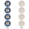 Blue Western Round Linen Placemats - APPROVAL Set of 4 (single sided)