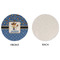 Blue Western Round Linen Placemats - APPROVAL (single sided)