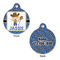 Blue Western Round Pet ID Tag - Large - Approval
