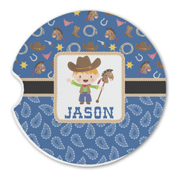 Blue Western Sandstone Car Coaster - Single (Personalized)