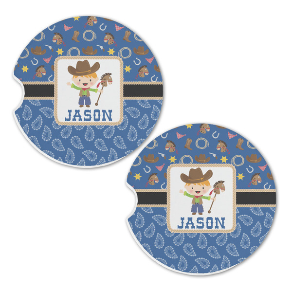 Blue Western Sandstone Car Coasters - Set of 2