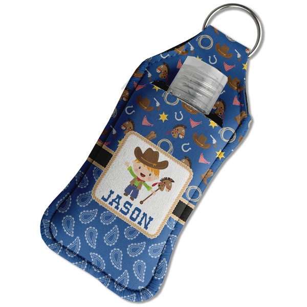 Blue Western Sanitizer Holder Keychain - Large in Case