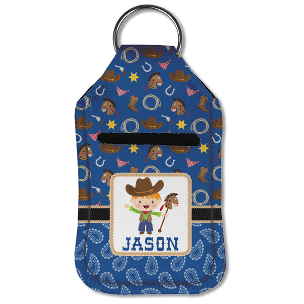Blue Western Sanitizer Holder Keychain - Small (Front Flat)