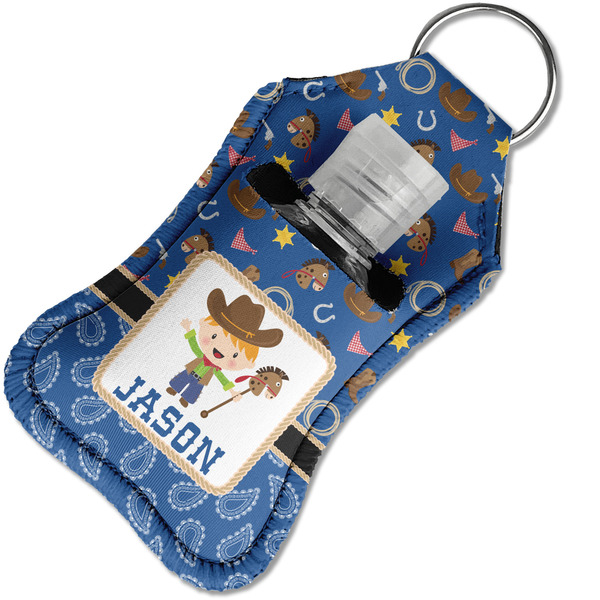 Blue Western Sanitizer Holder Keychain - Small in Case