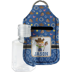 Blue Western Hand Sanitizer & Keychain Holder (Personalized)