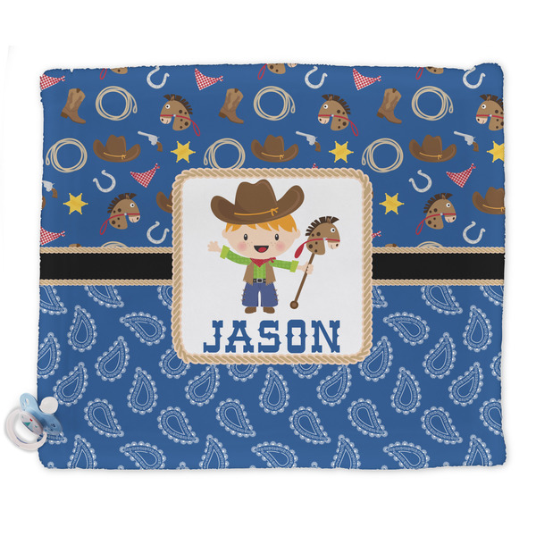 Custom Blue Western Security Blankets - Double Sided (Personalized)