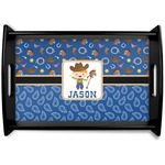 Blue Western Wooden Tray (Personalized)