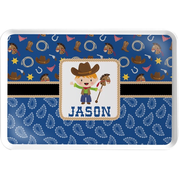 Custom Blue Western Serving Tray (Personalized)