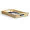 Blue Western Serving Tray Wood Small - Corner