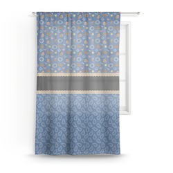 Blue Western Sheer Curtains (Personalized)