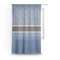 Blue Western Sheer Curtain With Window and Rod