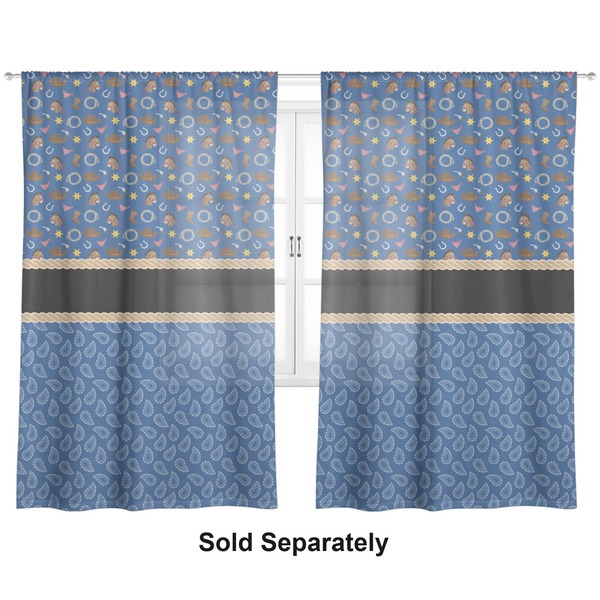 Blue Western Sheer Curtains