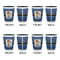 Blue Western Shot Glassess - Two Tone - Set of 4 - APPROVAL