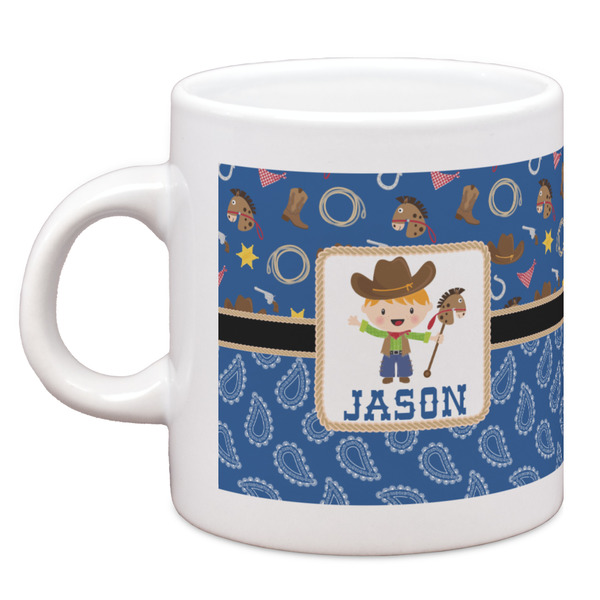 Custom Blue Western Espresso Cup (Personalized)