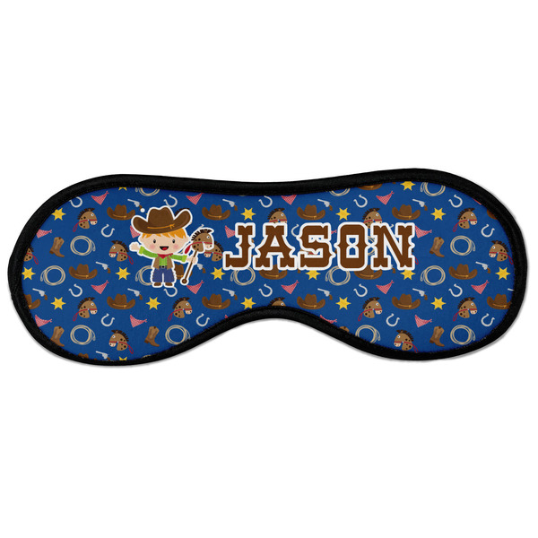 Custom Blue Western Sleeping Eye Masks - Large (Personalized)