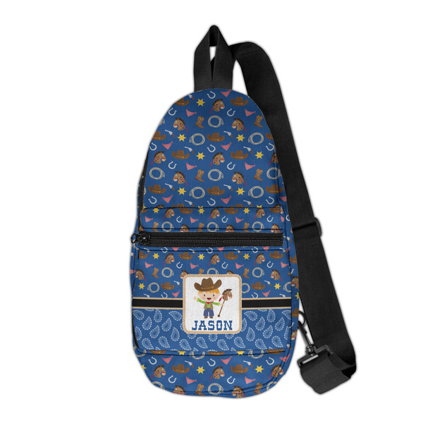 Custom Blue Western Sling Bag (Personalized)