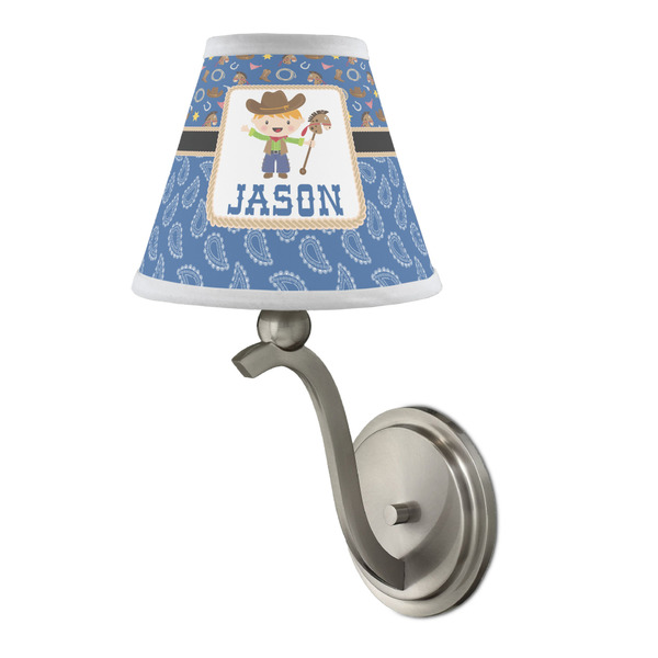 Blue Western Small Chandelier Lamp - LIFESTYLE (on wall lamp)