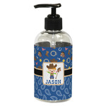 Blue Western Plastic Soap / Lotion Dispenser (8 oz - Small - Black) (Personalized)