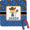 Blue Western Square Fridge Magnet (Personalized)