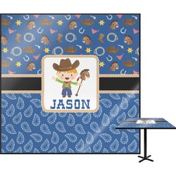 Blue Western Square Table Top (Personalized)