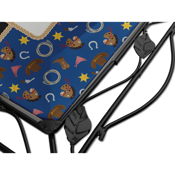 Blue Western Square Trivet - Detail