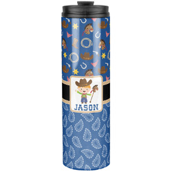 Blue Western Stainless Steel Skinny Tumbler - 20 oz (Personalized)