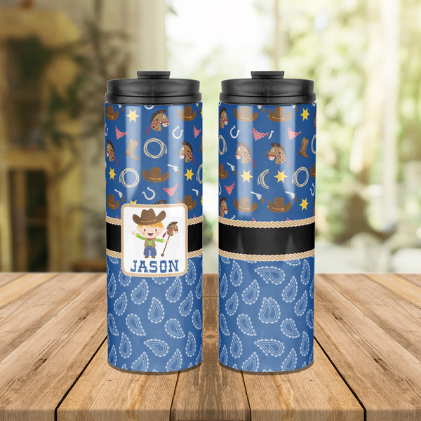 Blue Western Stainless Steel Tumbler - Lifestyle