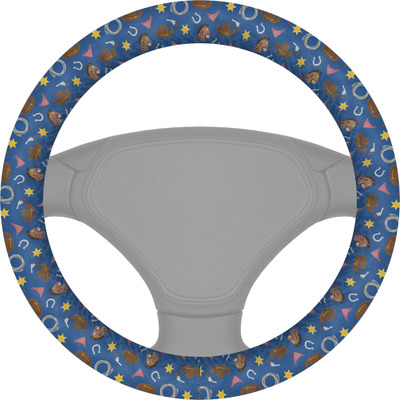 Blue Western Steering Wheel Cover (Personalized)