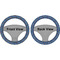 Blue Western Steering Wheel Cover- Front and Back