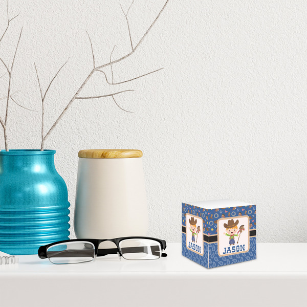 Blue Western Sticky Note Cube - LIFESTYLE