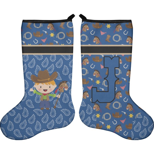 Blue Western Stocking - Double-Sided - Approval