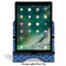 Blue Western Stylized Tablet Stand - Front with ipad