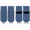 Blue Western Toddler Ankle Socks - Double Pair - Front and Back - Apvl