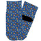 Blue Western Toddler Ankle Socks - Single Pair - Front and Back