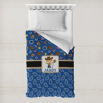 Blue Western Toddler Duvet Cover w/ Name or Text