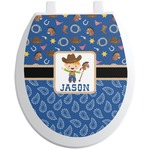 Blue Western Toilet Seat Decal (Personalized)