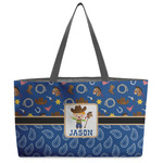 Blue Western Beach Totes Bag - w/ Black Handles (Personalized)