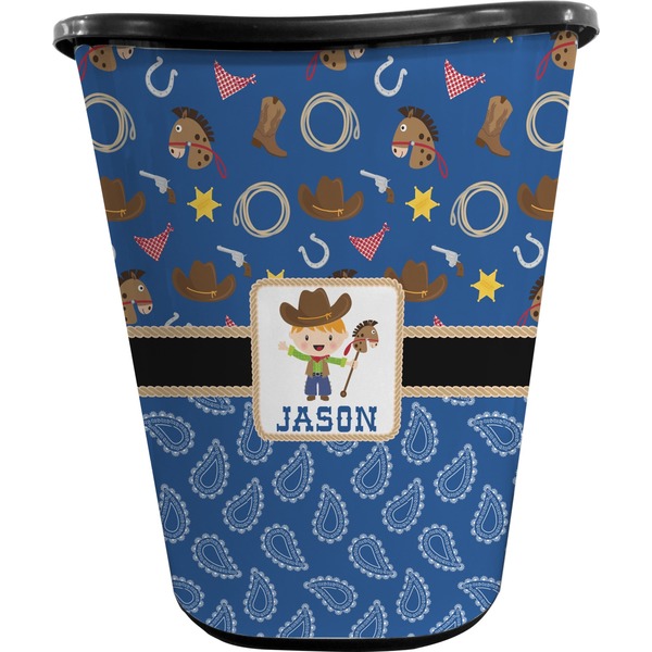 Blue Western Waste Basket (Black)