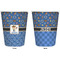 Blue Western Trash Can White - Front and Back - Apvl