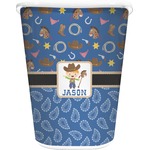 Blue Western Waste Basket (Personalized)