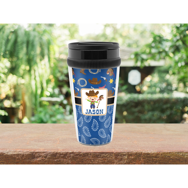 Blue Western Travel Mug Lifestyle (Personalized)