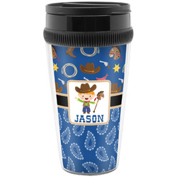 Blue Western Acrylic Travel Mug without Handle (Personalized)