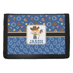 Blue Western Trifold Wallet (Personalized)