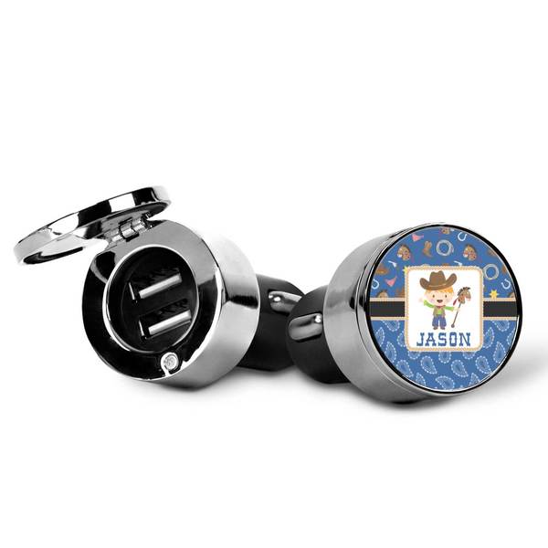 Blue Western USB Car Charger