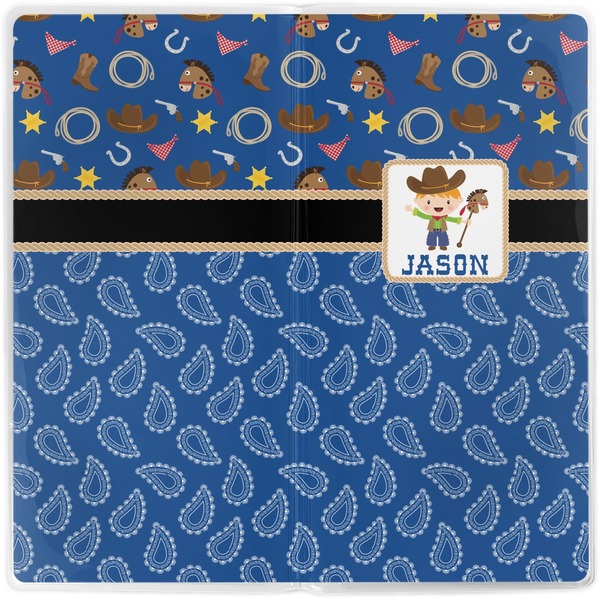 Blue Western Vinyl Document Wallet - Apvl