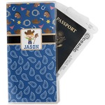 Blue Western Travel Document Holder