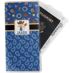 Blue Western Travel Document Holder